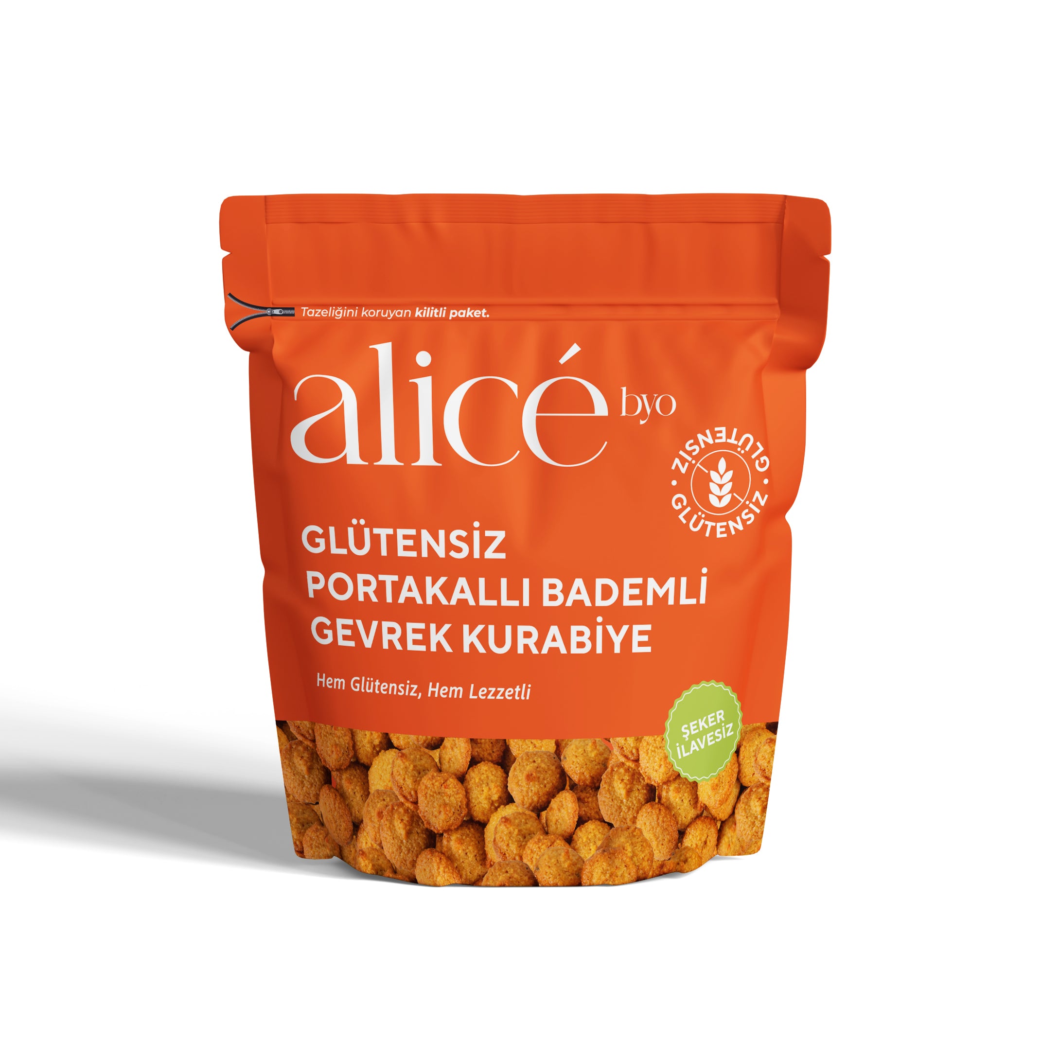 GLÜTENSİZ PORTAKALLI BADEMLİ GEVREK KURABİYE