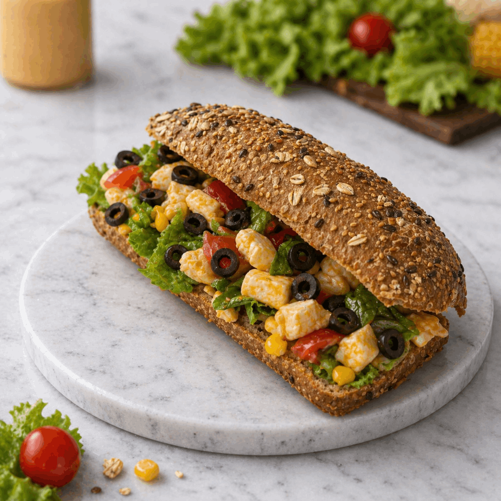 DİNAMİT SOSLU BEYAZ PEYNİRLİ SANDWICH