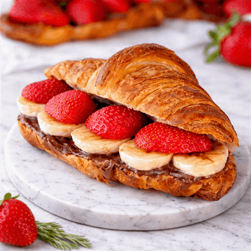 NUTELLA ÇİLEK MUZ KRUVASAN