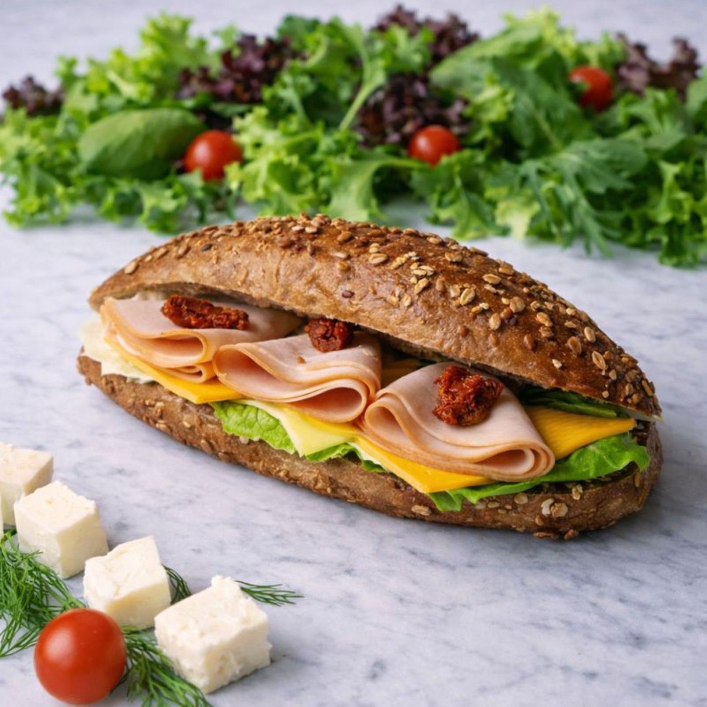 HİNDİ FÜME CHEDAR KEPEKLİ SANDWİCH